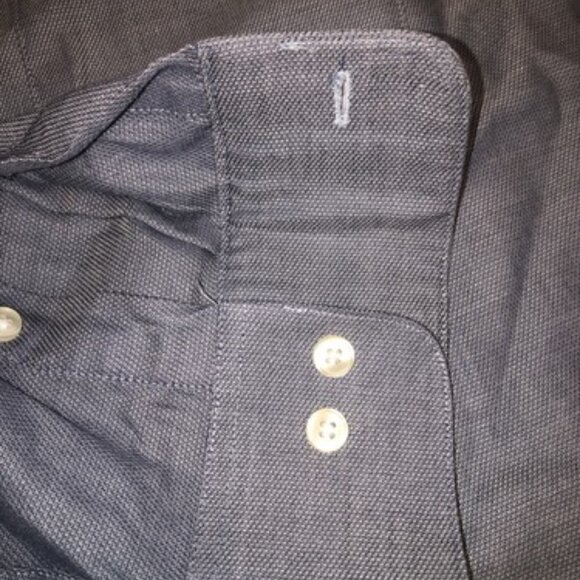 Calvin Klein Button Up Shirt Adult Large Gray White Casual Mens Long Sleeve - Picture 6 of 9